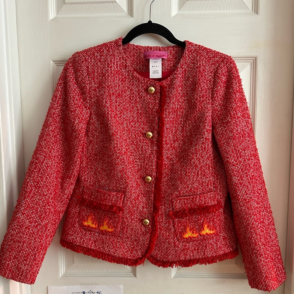 House of Kellogg Red Tweed Jacket